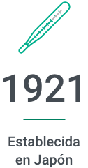1921 Establecido en Japón con el ícono de un termómetro